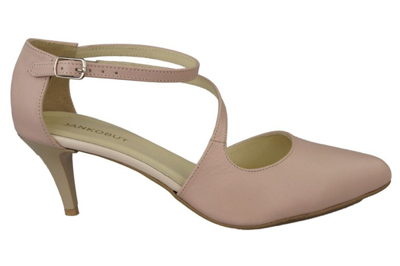 Damenschuhe Sandalen Niedriger Absatz, Naturleder, Puderrosa 990 ElitaBut