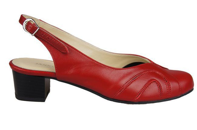 Damenschuhe Sandalen, Naturleder, Rot 842 ElitaBut