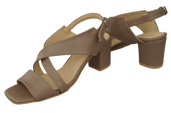 Damenschuhe Cappuccino Sandalen Naturleder 149 ElitaBut