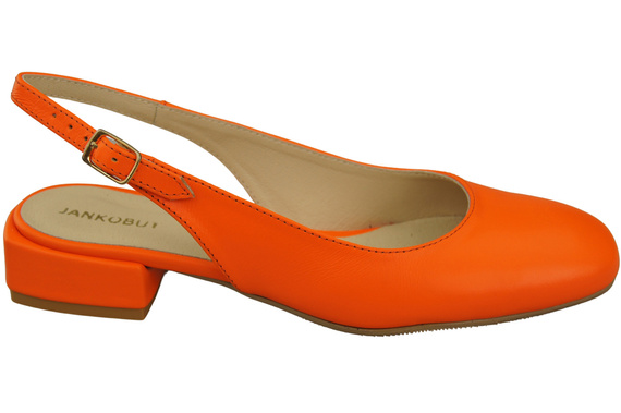 Damen Schuhe Sandalen Orange Flacher Absatz Naturleder 206 ElitaBut