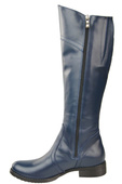 Damenstiefel, Stiefel, Naturleder 597, marineblau ElitaBut