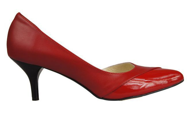 Damenschuhe Pumps, Naturleder, Rot 898 ElitaBut