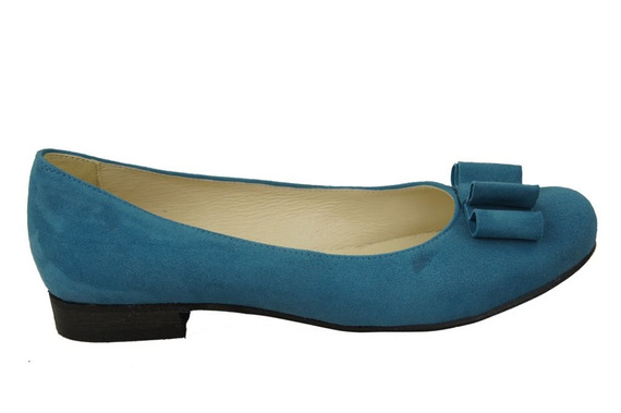 Damenschuhe Ballerinas Blau, Naturleder, Wildleder 126 ElitaBut