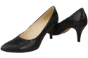 Damenschuhe Pumps Schwarz Schlangenmotiv, Naturleder 150 ElitaBut